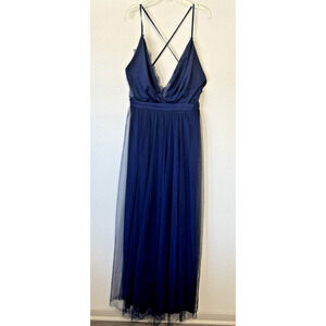 Maniju Forever‎ Impressing Navy Blue Tulle Dress Med Formal Event Wedding